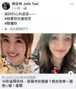 被指14年后外型仍不如侯佩岑 蔡依林的回应很大气