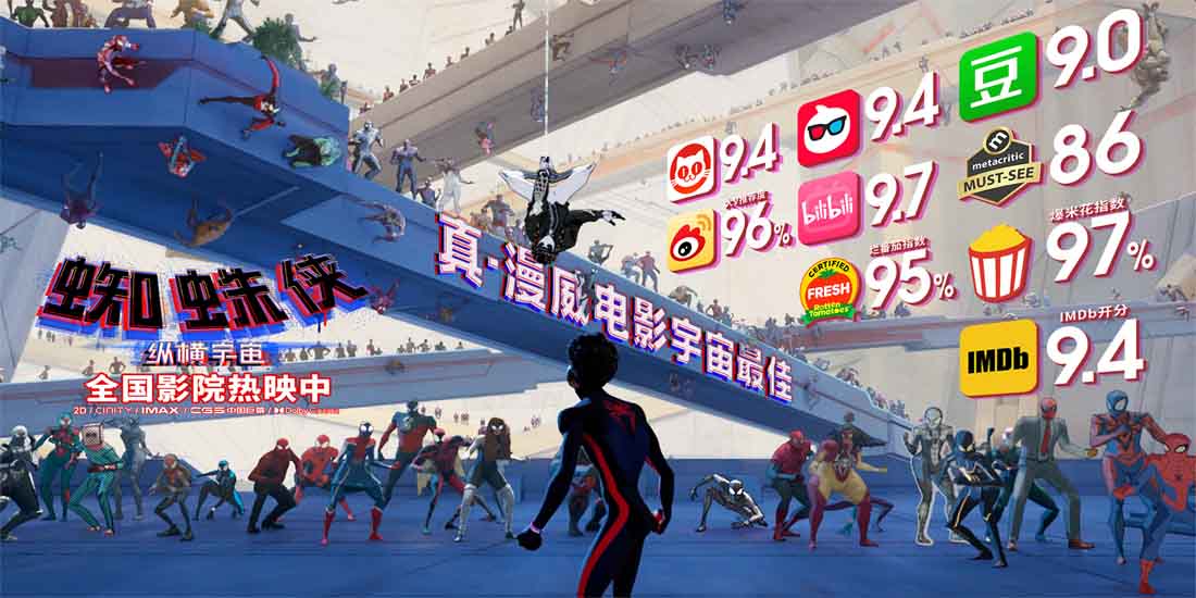 《蜘蛛侠：纵横宇宙》票房破亿 一致好评全网“跪等下一部”